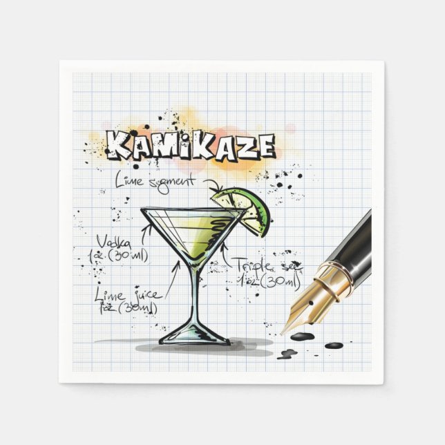 Kamikaze Paper Napkins (Front)