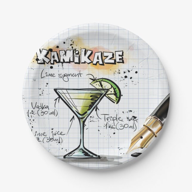 Kamikaze Paper Plates (Front)