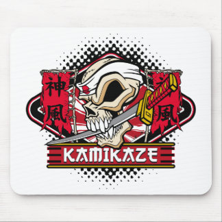 Kamikaze Skull With Japanese Sword Mouse Pad