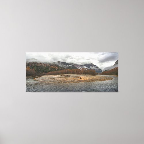 Kamikochi Japanese Alps Panorama Photography  Canvas Print