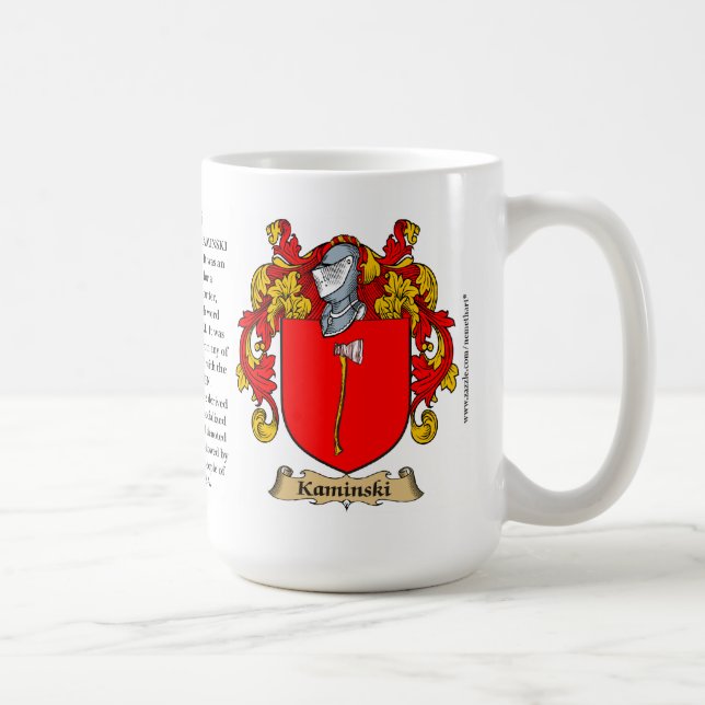 Kaminski, the Origin, the Meaning and the Crest Coffee Mug (Right)