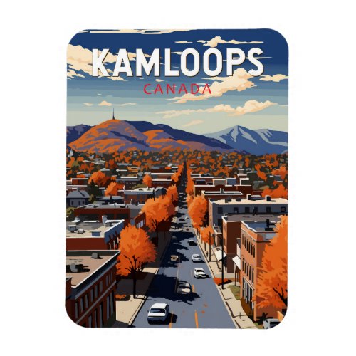 Kamloops Canada Travel Art Vintage Magnet
