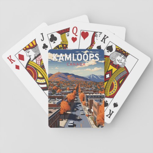 Kamloops Canada Travel Art Vintage Poker Cards