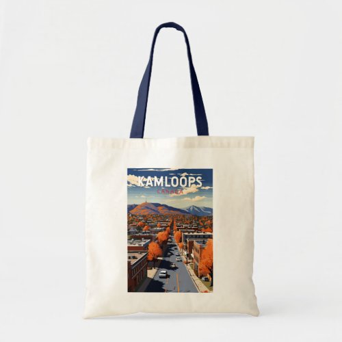 Kamloops Canada Travel Art Vintage Tote Bag