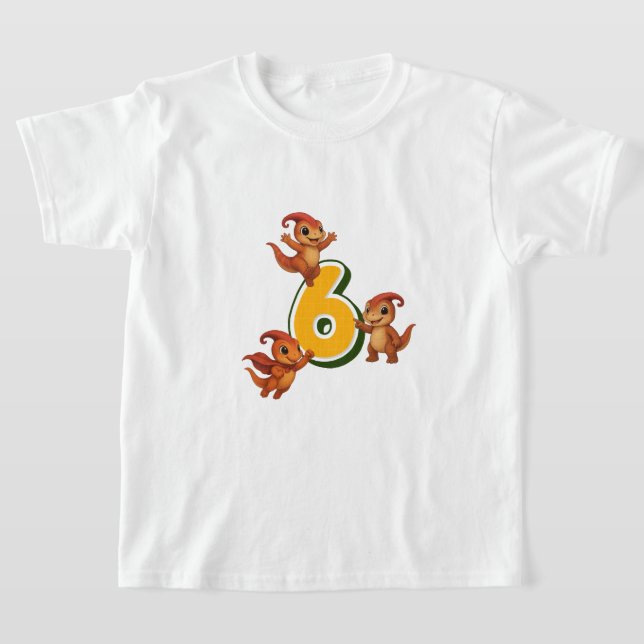 Kammli Dino Birthday Shirt – 6 years   (Laydown)