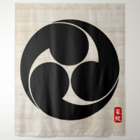 KAMON ( family crest ) Yamamoto  Canvas Print Tapestry