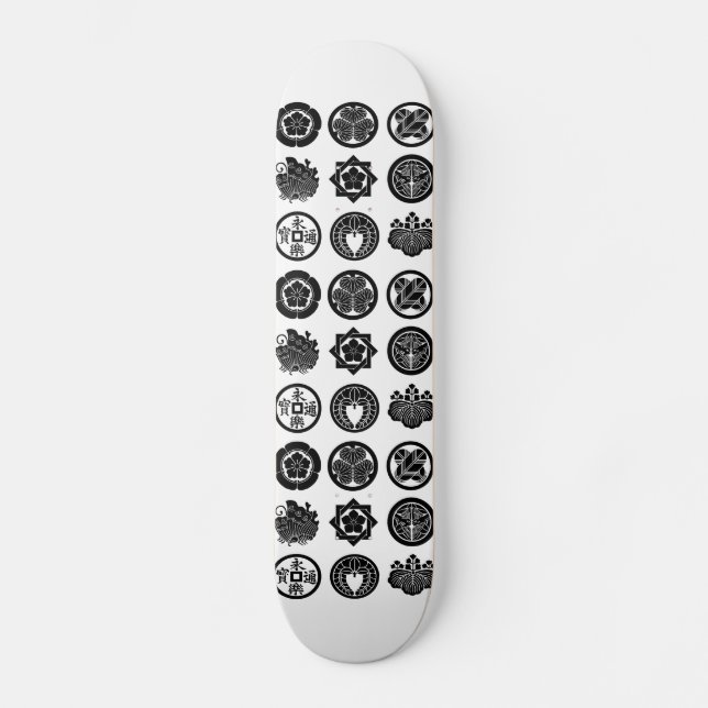 kamon pattern skateboard deck (Front)