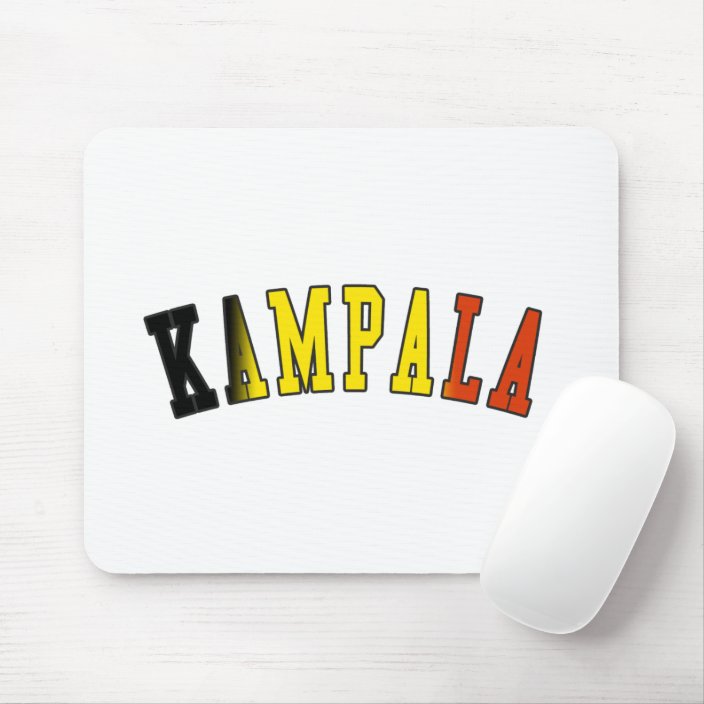 Kampala in Uganda National Flag Colors Mousepad