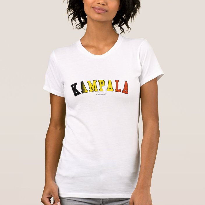 Kampala in Uganda National Flag Colors Tee Shirt