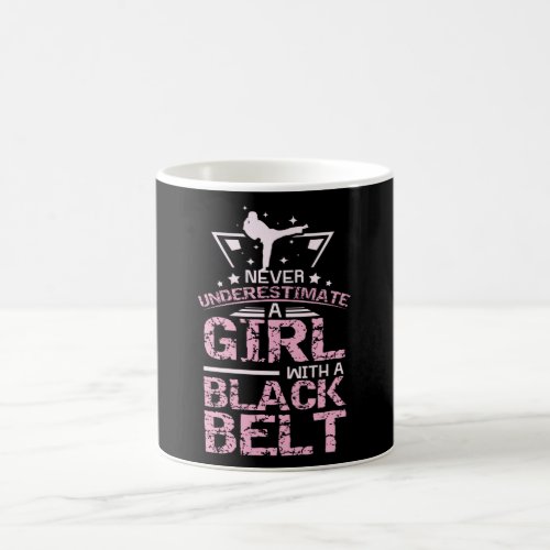 Kampsport Girl Black Belt Coffee Mug