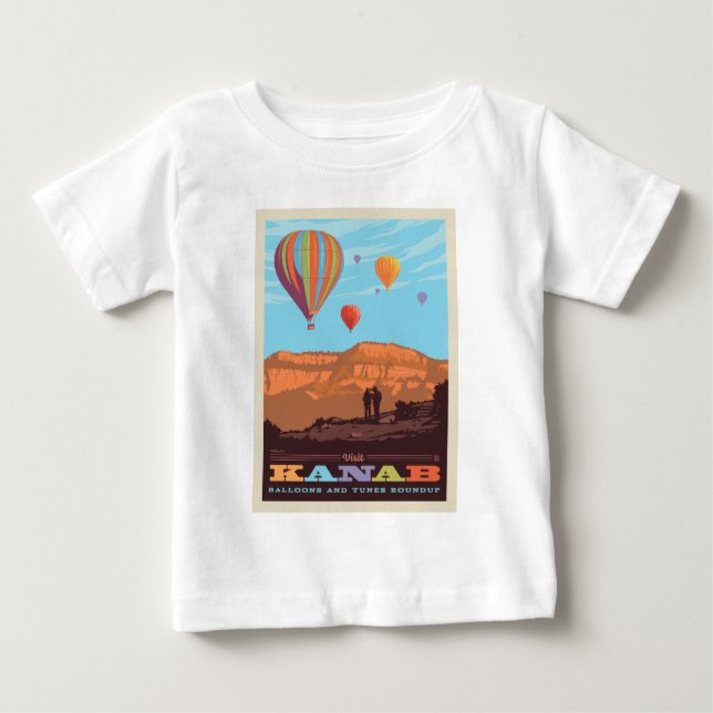 Kanab, Utah | Balloons And Tunes Roundup Baby T-Shirt (Front)
