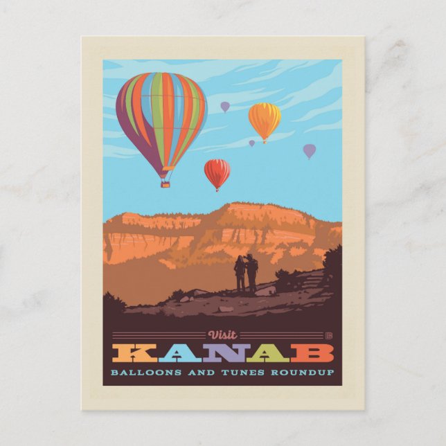 Kanab, Utah | Balloons And Tunes Roundup Postcard (Front)