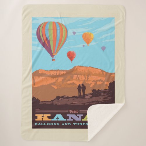 Kanab Utah  Balloons And Tunes Roundup Sherpa Blanket