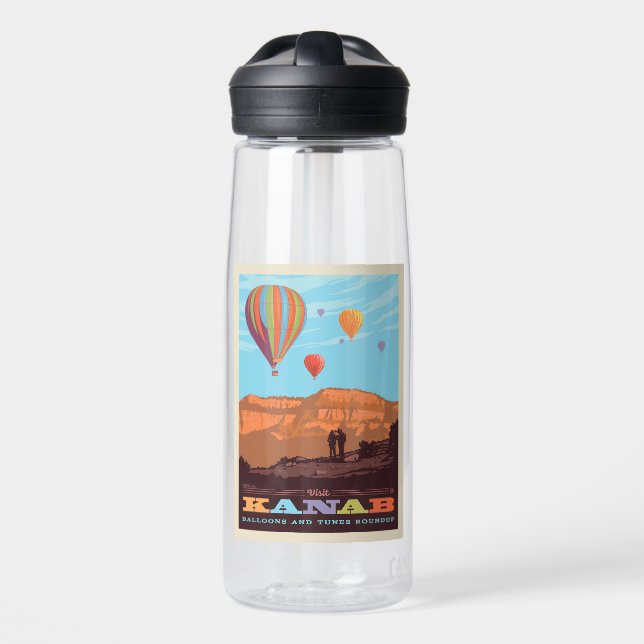 Kanab, Utah | Balloons And Tunes Roundup Water Bottle (Front)