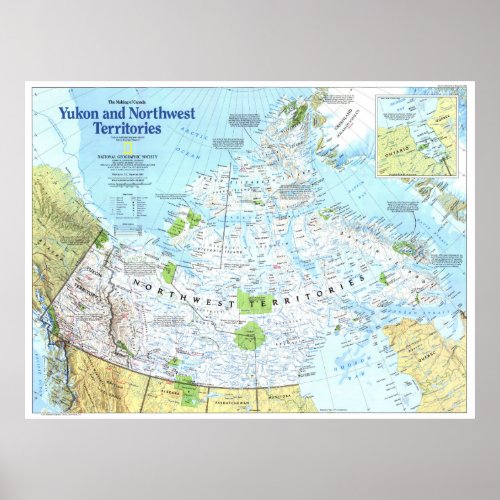  Kanada 1997 MOC Yukon and the Northwest MAP  Poster