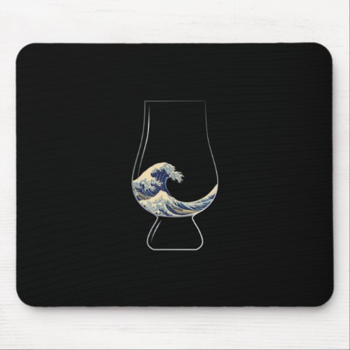 Kanagawa Glencairn Glass Mouse Pad