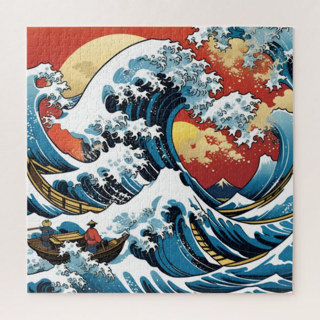 Kanagawa Japanese The great wave Jigsaw Puzzle (Vertical)