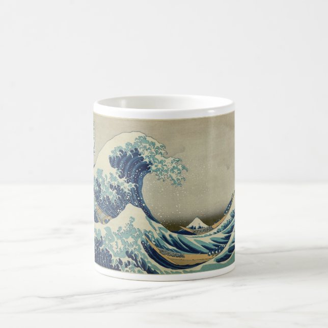 Kanagawa Wave by Katsushika Hokusai Coffee Mug (Center)