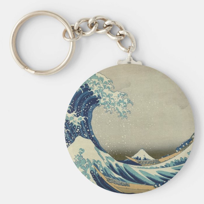 Kanagawa Wave by Katsushika Hokusai Keychains