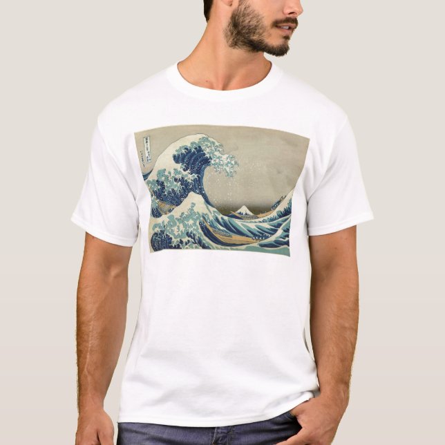 Kanagawa Wave by Katsushika Hokusai T-Shirt (Front)