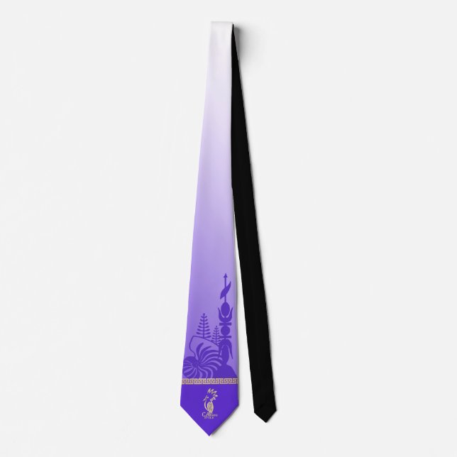 Kanak.Purple arrowhead necktie. Neck Tie (Front)