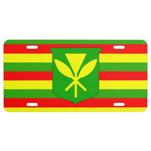 Kanaka Maoli Flag License Plate