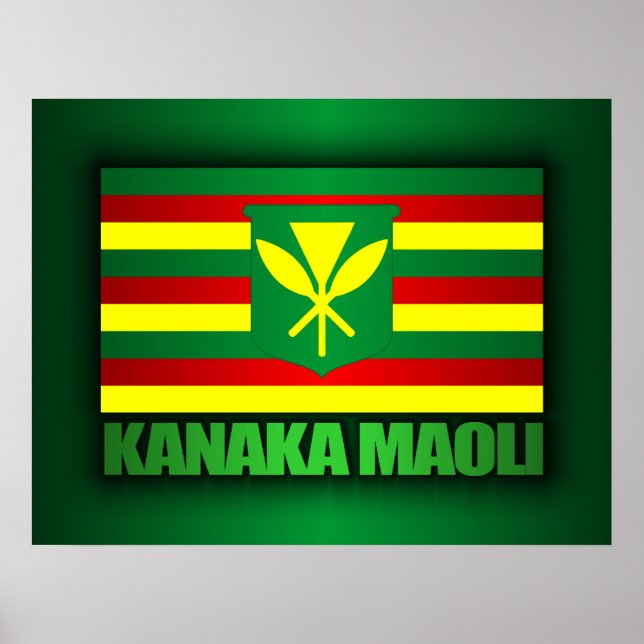 Kanaka Maoli Flag Poster (Front)