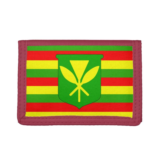 Kanaka Maoli Flag Tri-fold Wallet (Front)