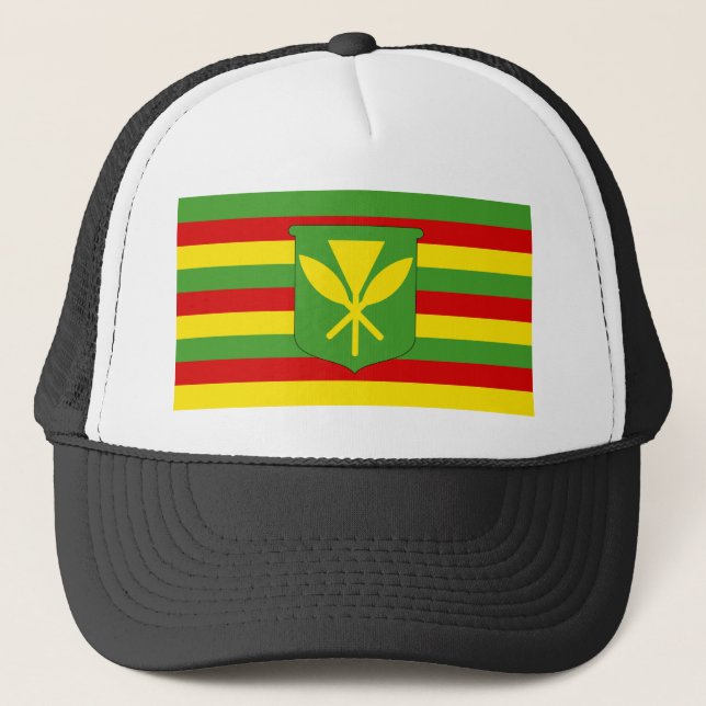 Kanaka Maoli Flag Trucker Hat (Front)