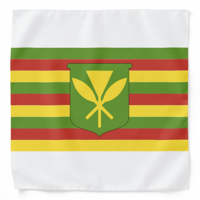 Kanaka Maoli Hawaiian Flag Bandana (Front)