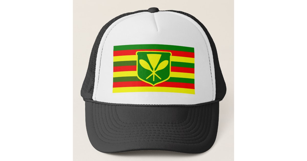Kanaka Maoli Native Hawaiian Flag Trucker Hat Zazzle Com The inclusion of the union jack of the united kingdom is a mark of the british empire's historical relations with the hawaiian kingdom, particularly with king kamehameha i. zazzle