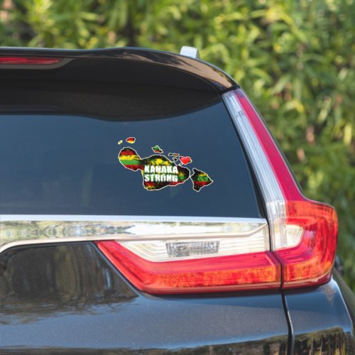 KANAKA STRONG MAUI HEART Hawaii Islands Sticker