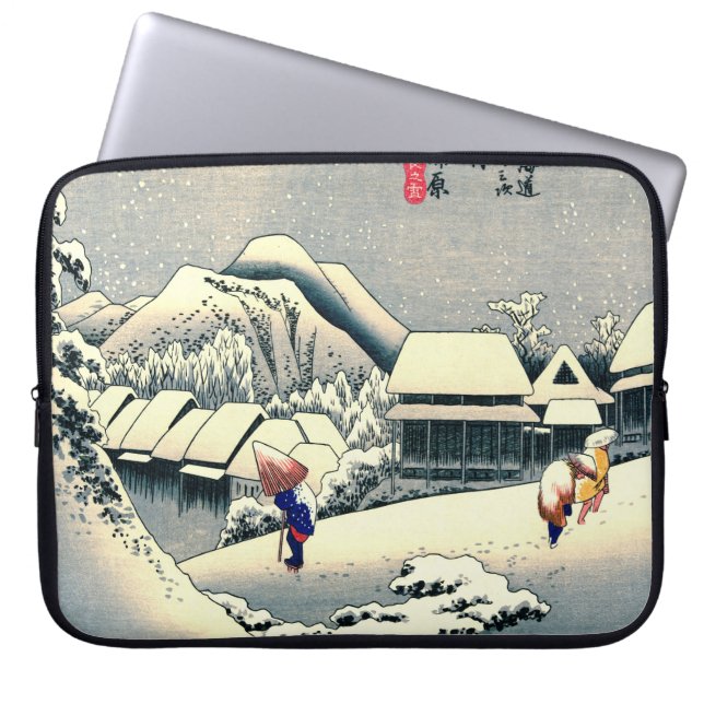 Kanbara Station Tokaido Road 1833 Laptop Sleeve (Front)