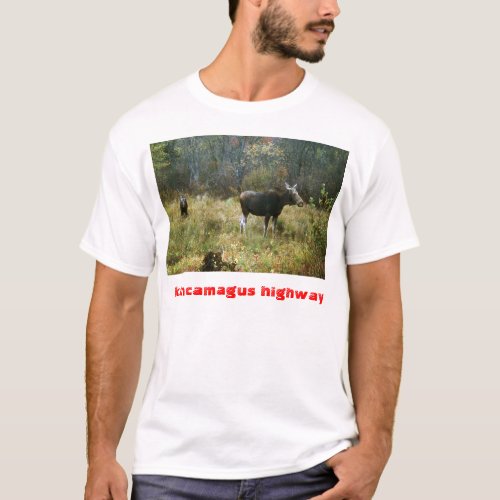 Kancamagus Highway Cow and Calf Moose T_Shirt