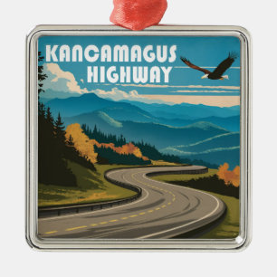 Kancamagus Highway New Hampshire Eagle Metal Ornament
