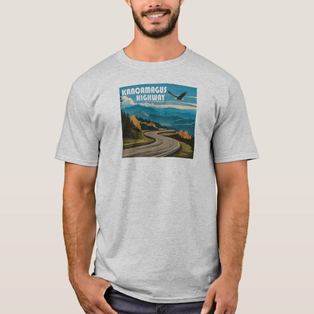 Kancamagus Highway New Hampshire Eagle T-Shirt (Front)