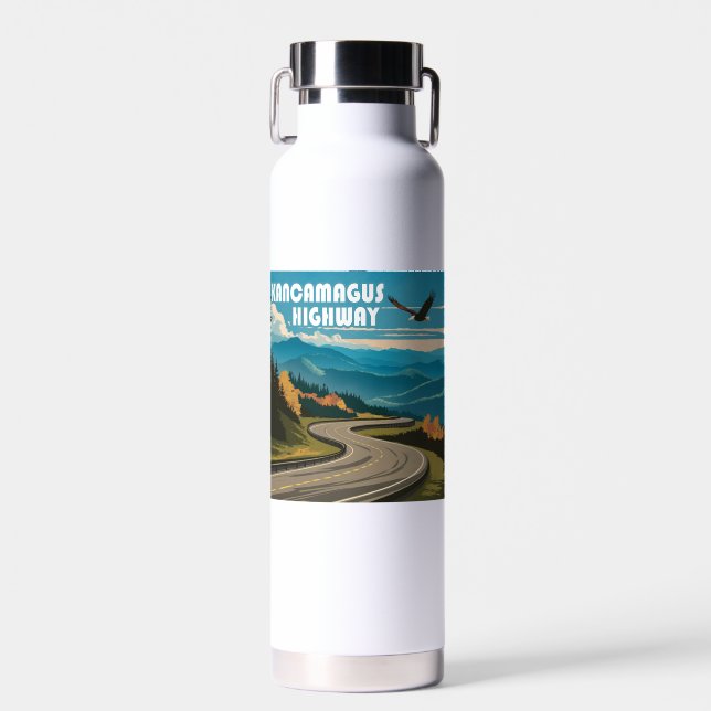 Kancamagus Highway New Hampshire Eagle Water Bottle (Front)