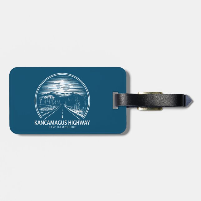 Kancamagus Highway New Hampshire Forest Luggage Tag (Back Horizontal)