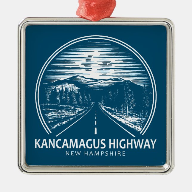 Kancamagus Highway New Hampshire Forest Metal Ornament (Front)