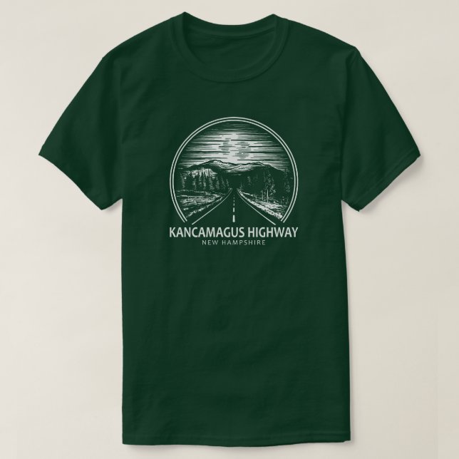 Kancamagus Highway New Hampshire Forest T-Shirt (Design Front)