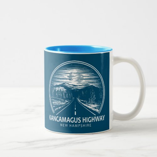 Kancamagus Highway New Hampshire Forest Two_Tone Coffee Mug