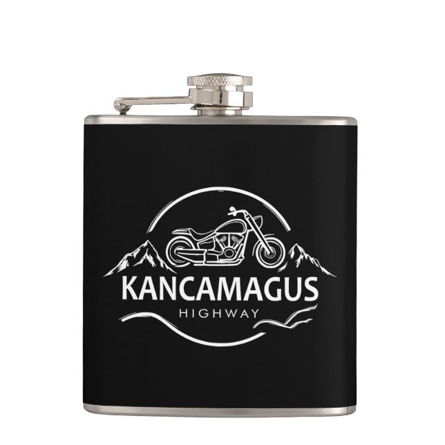 Kancamagus Highway New Hampshire Motorcycle Flask (Front)