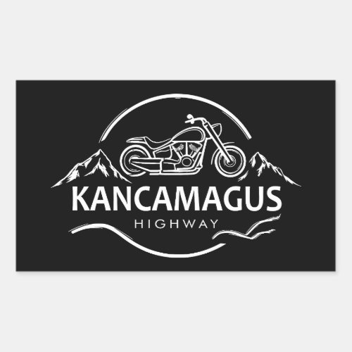 Kancamagus Highway New Hampshire Motorcycle Rectangular Sticker