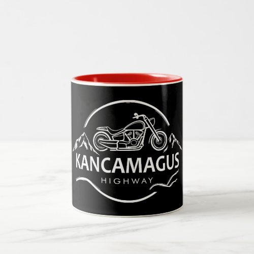 Kancamagus Highway New Hampshire Motorcycle Two_Tone Coffee Mug