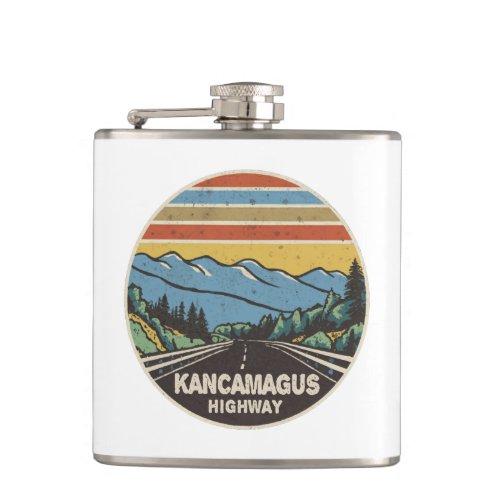 Kancamagus Highway New Hampshire Mountains Flask