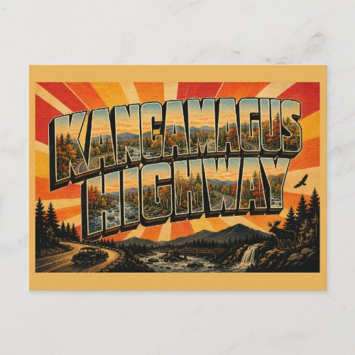 Kancamagus Highway New Hampshire River Forest Art Postcard