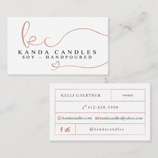 Kanda Candles Business Card Zazzle