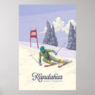 Kandahar Garmisch Partenkirchen Germany Ski Resort Poster
