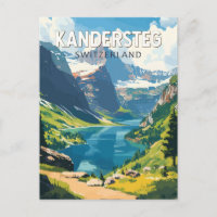 Kandersteg Switzerland Travel Art Vintage