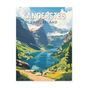 Kandersteg Switzerland Travel Art Vintage Postcard